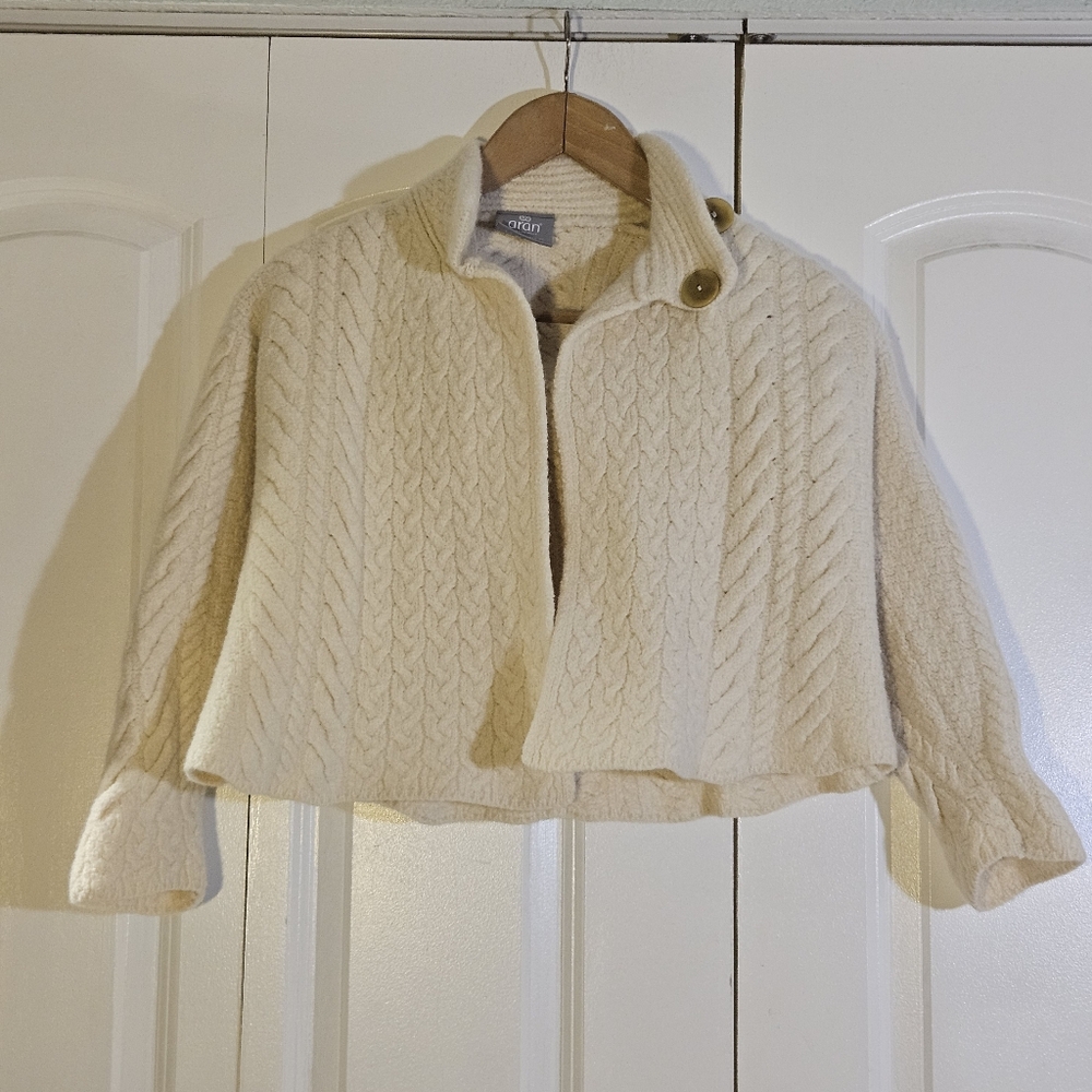 Aran Woollen Mills Women's Sweater Super Soft 100% Merino Wool Ireland XL READ